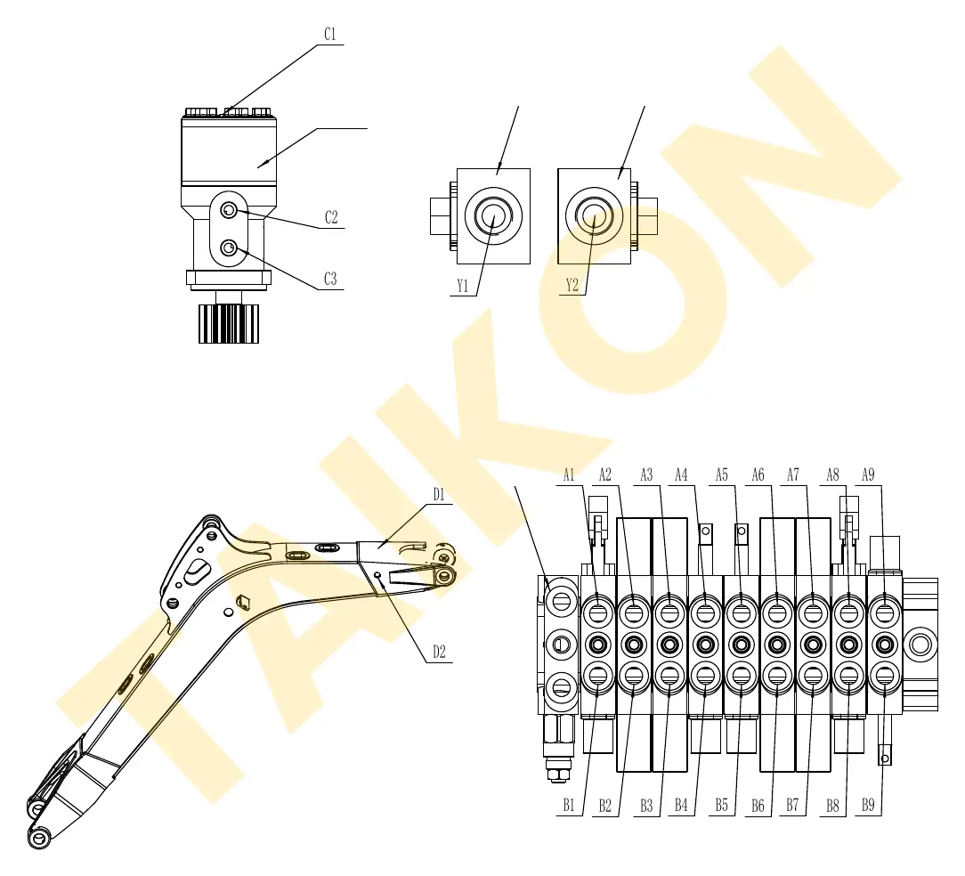 Schläuche: Absperrventile — TAIKON C12