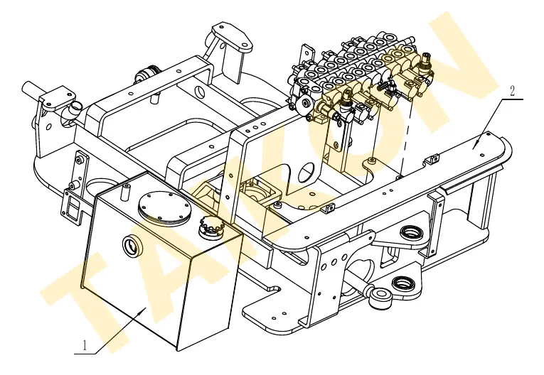 Hydraulická nádrž – montáž — TAIKON KT16 Pro
