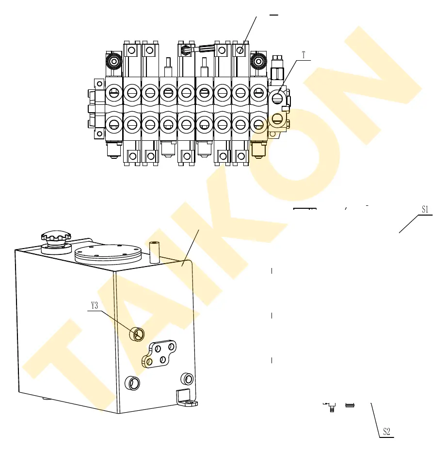 Schläuche: Hydraulikölkühler — TAIKON KT16 Pro