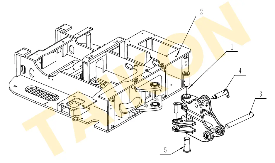 Auslegerschwenkbock – Einbau — TAIKON KT18 Pro (D902)