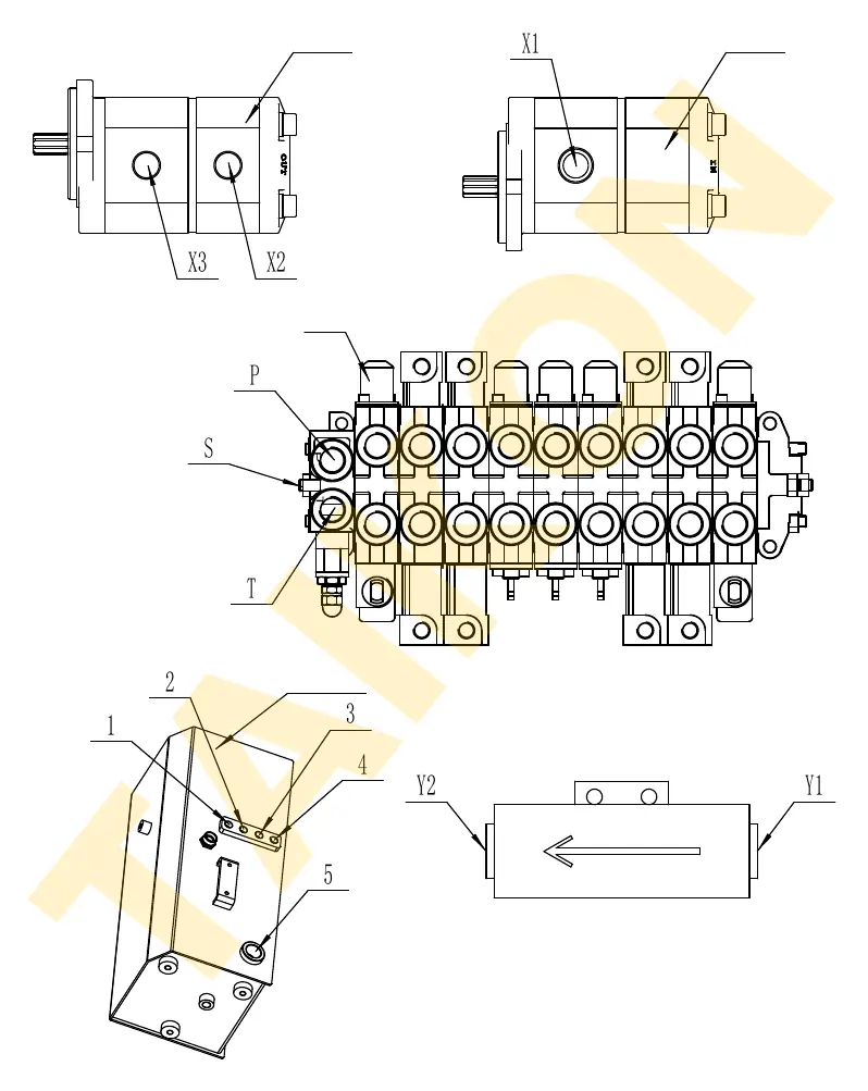 Schläuche: Zahnradpumpe — TAIKON KT18 Pro (D902)