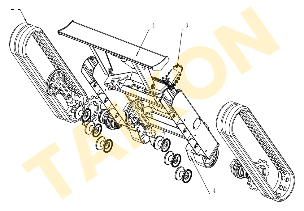 Onderwagen – overzicht — TAIKON LT16 Pro